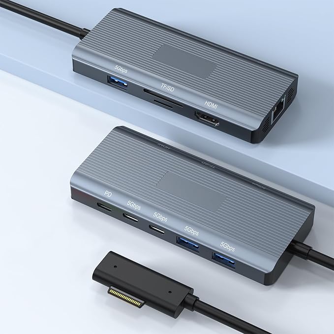 New MS Surface Dock 11-in-1 Surface Docking Station 4K@60HZ HDMI Surface Travel Hub for Surface Pro 11/10/9/8/X/7/6/5/4/3 Surface Laptop 6/5/4/3/2/1 Laptop Go 3/2/1 Surface Book
