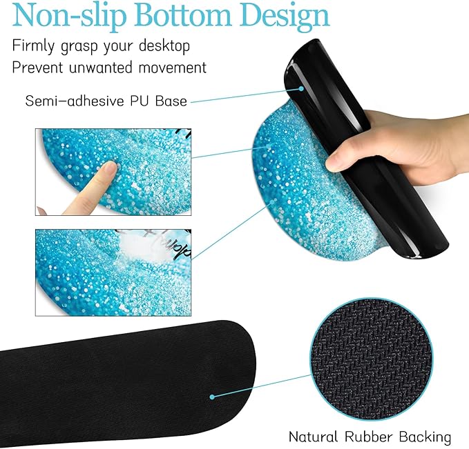 Desk Mat Pad XXL Large Gaming Mouse Pad with Wrist Rest Wrist Support Ergonomic Mouse Pad Keyboard Wrist Rest Coaster Home Office Desk Accessories Decor Supplies Stay Positive