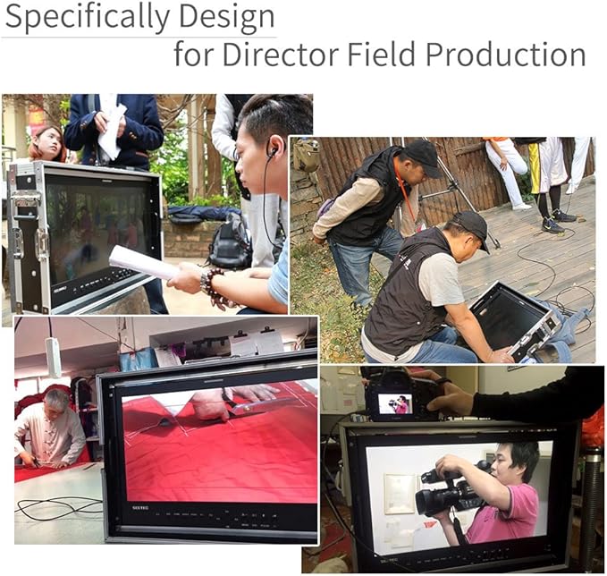 SEETEC P173-9HSD-CO 17.3 Inch Carry on Broadcast Production Director Monitor with 3G-SDI HDMI YPbPr Input and Output Aluminum Design Full HD 1920×1080