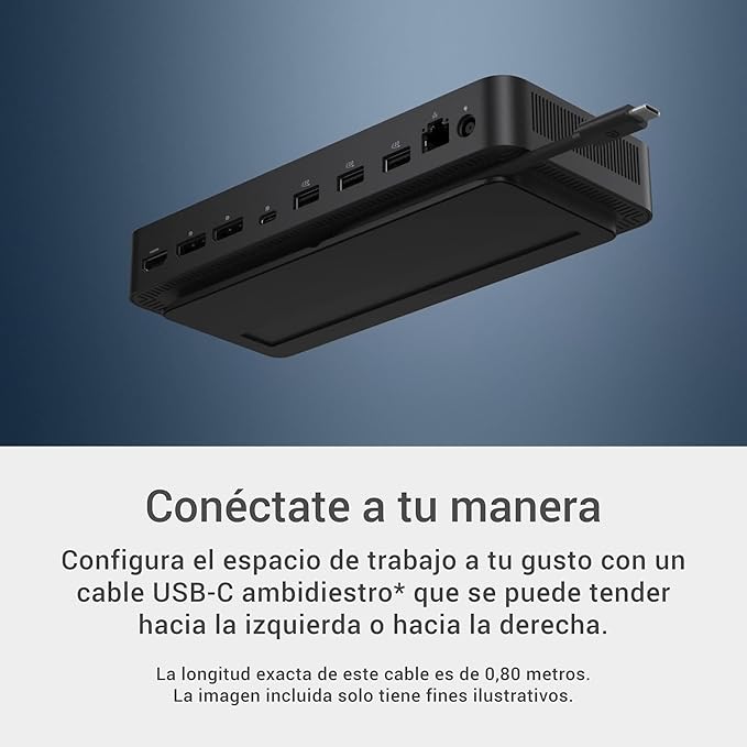 Dell Pro Dock WD25 Docking Station - USB-C with 100W Charging Supports 4 Displays 2X DP 1.4 HDMI 2.1 6 USB Ports 2.5GbE Ethernet Durable Compact Design
