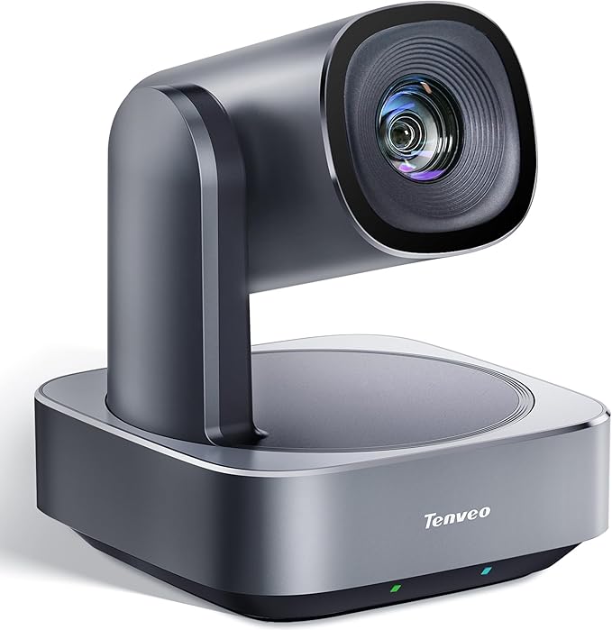 Tenveo Conference Room Video Camera System Bundle 11X Optical Zoom FHD 1080P 60FPS USB3.0/HDMI PTZ Camera and Bluetooth Wireless Conference Speakerphone Set for Conference Church Services