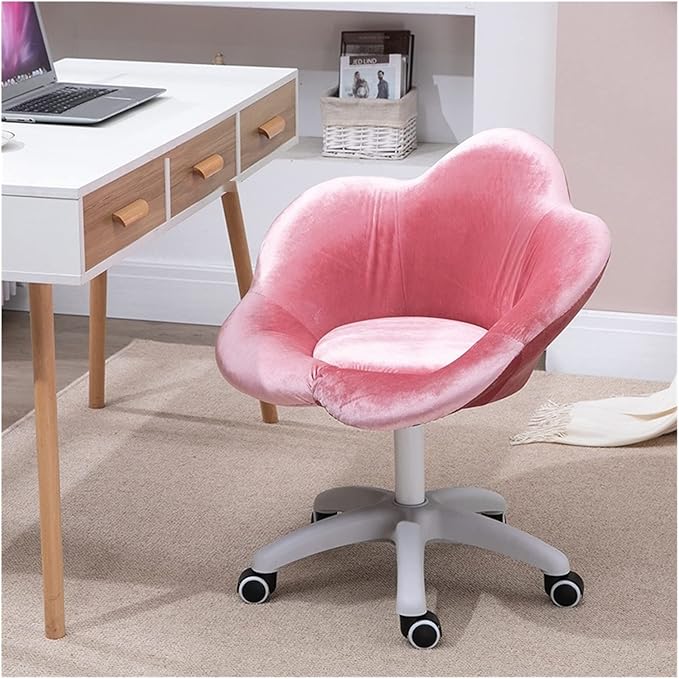 Adjustable Office Computer Chair with Armrest Small Apartment Computer Chair for Student Dormitory Study Makeup Chairs Home Rotating Writing Office Chair(Blue)