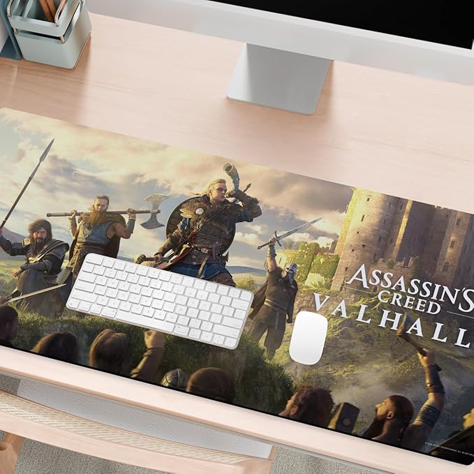 Head Case Designs Officially Licensed Assassin's Creed Female Eivor Raid Leader Valhalla Graphics 37.4 x 15.75 x 0.16 inches (900 x 400 mm) - XL Gaming Office Desk PC Keyboard Mouse Mat Pad