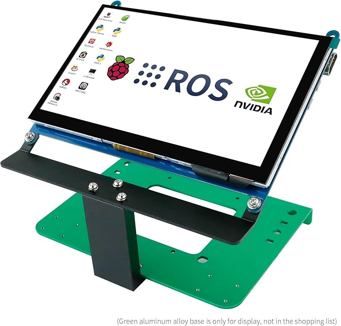 Yahboom 7 Inch Display Screen Metal Bracket Stand for ROS/RPi/Jetson and Other Conventional Robots