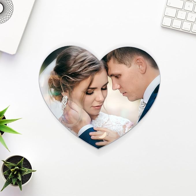 Nezyo 21 Pieces Sublimation Mouse Pad Blanks Non Slip Rubber Blank Pad Round Rectangle Heart Shaped Mouse Pad for DIY Crafts Transfer Heat Press Printing