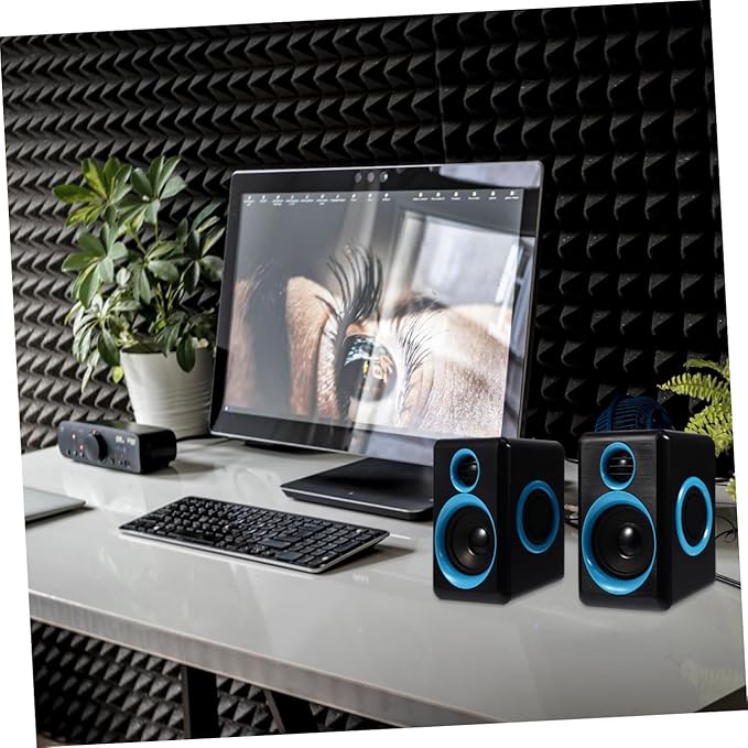 Mini USB 2.0 Computer Speakers for Notebook and Desktop Compact Surround Sound Loudspeaker Box Home and Office Multimedia Speaker with Dc5v Power