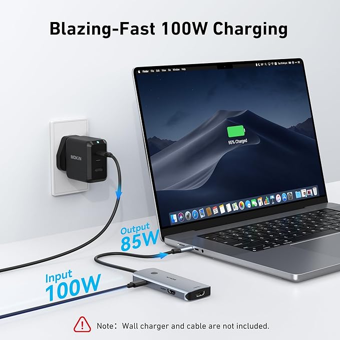 Docking Station USB C to Dual HDMI Adapter MOKiN USB C Hub Dual HDMI Monitors for Windows USBC Adapter with 2 HDMI 3 USB Ports PD Compatible with Dell XPS 13/15 Lenovo Yogaetc