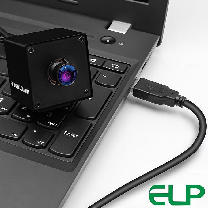 ELP 4K USB Camera with Microphone for Computer and Raspberr pi Mini UVC USB2.0 Webcam IMX415 USB with Camera 2160P Audio Video Lightburn Camera PC Laptop USB Camera (100degree no Distortion Lens)