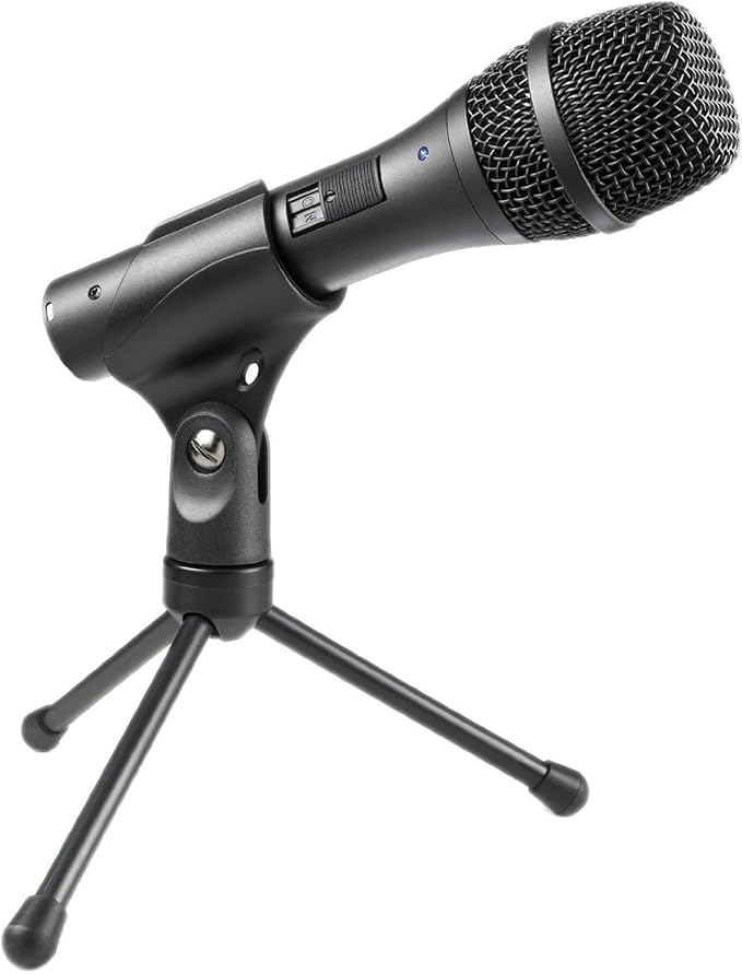 Audio-Technica AT2005USB Cardioid Dynamic USB/XLR Microphone Bundle with Pop Filter XLR Cable USB Cable and Austin Bazaar Polishing Cloth Black