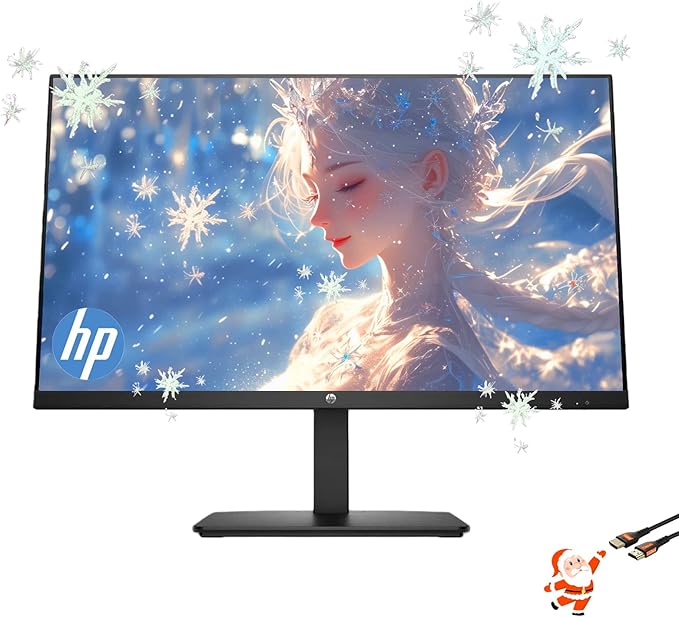 HP 27 IPS LED FHD Monitor - Built-in Dual 2W Speakers - 100Hz - HDMI DisplayPort VGA - Series 2025 Office Monitor - Eye Ease with Eyesafe Certification Black w/HDMI