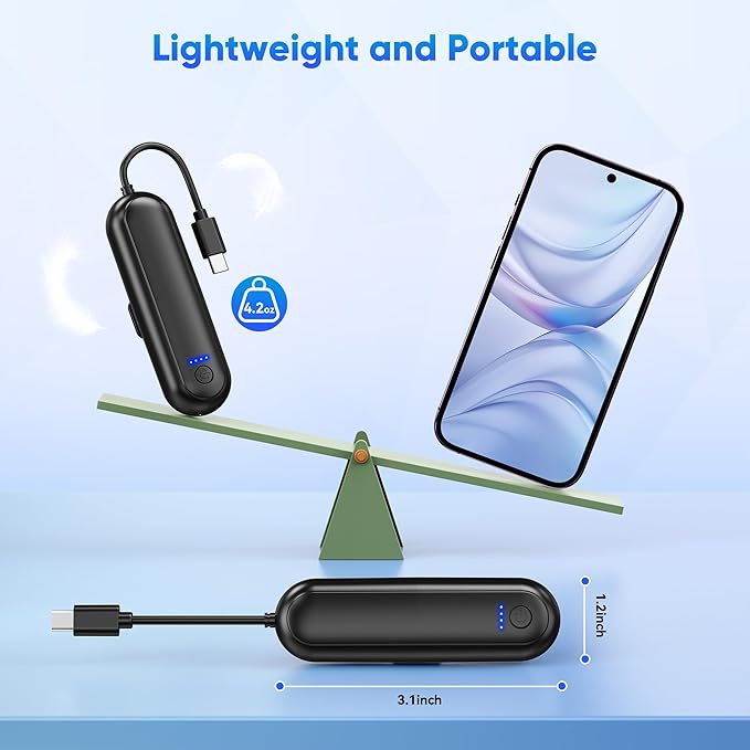 Kinwin Battery Pack for Meta Quest 3S/3/2 20000mWh 18W Fast Charging Battery for Oculus Quest 3S/3 Accessories Extended VR Headset Battery Lightweight and Portable Charger for Extra 2-4H Black