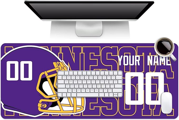 ANTKING Minnesota Mouse Pad for Men Women Youth Gifts Custom Name and Number Desk Pad