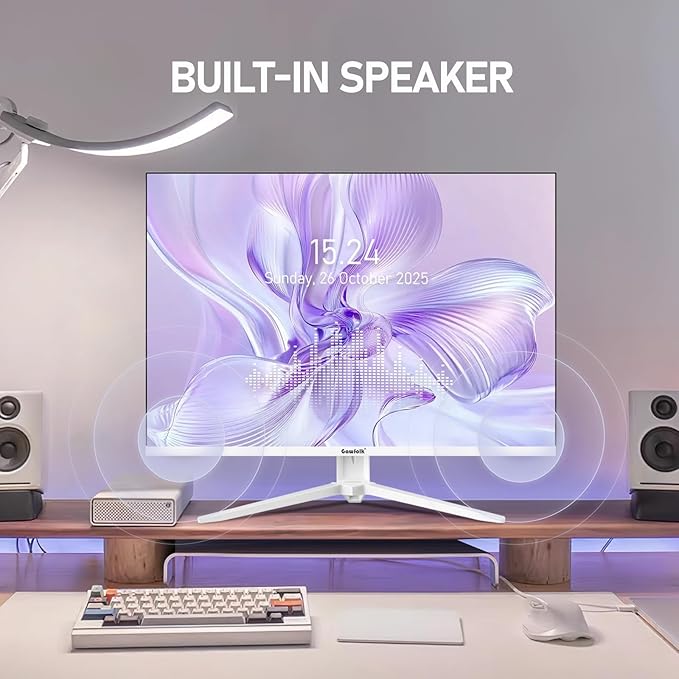 Gawfolk 28 inch UHD 4K Computer Monitor IPS Ultra HD (3840×2560p) Screen 3:2 10Bit 1.07 Billion Colours 128% sRGB Built-in Speakers 178° Wide Viewing Angle DisplayPort 1.4 &amp HDMI 2.0 White