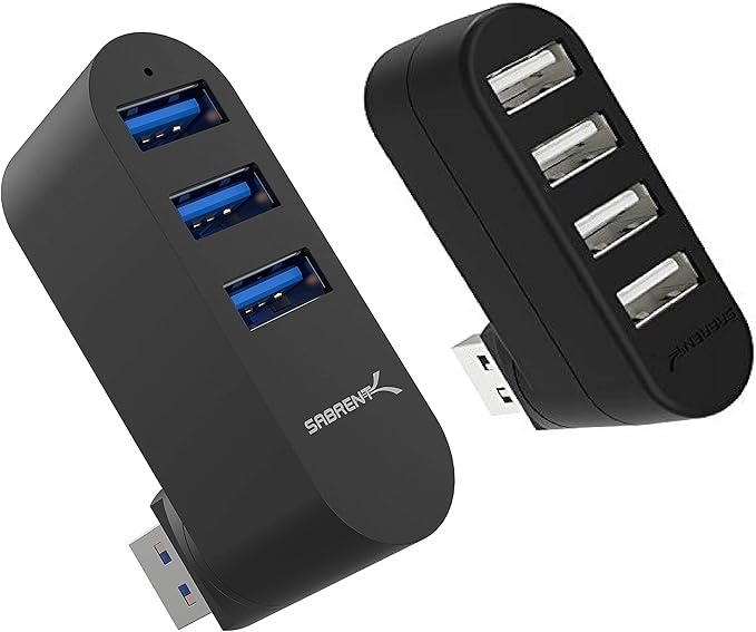 Sabrent Premium 3-Port Aluminum Mini USB 3.0 Hub + 4-Port USB 2.0 Hub
