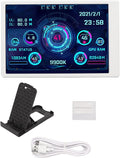 Computer Temp Monitor 320x480 Mini Screen PC Sensor Panel Display for Office (White)