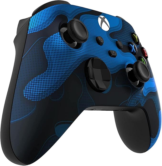 Custom Controllerzz Wireless Controller for Microsoft Xbox Series X/S &amp Xbox One - Custom Soft Touch Feel - Custom Xbox Series X/S Controller (X/S Blue Camo)
