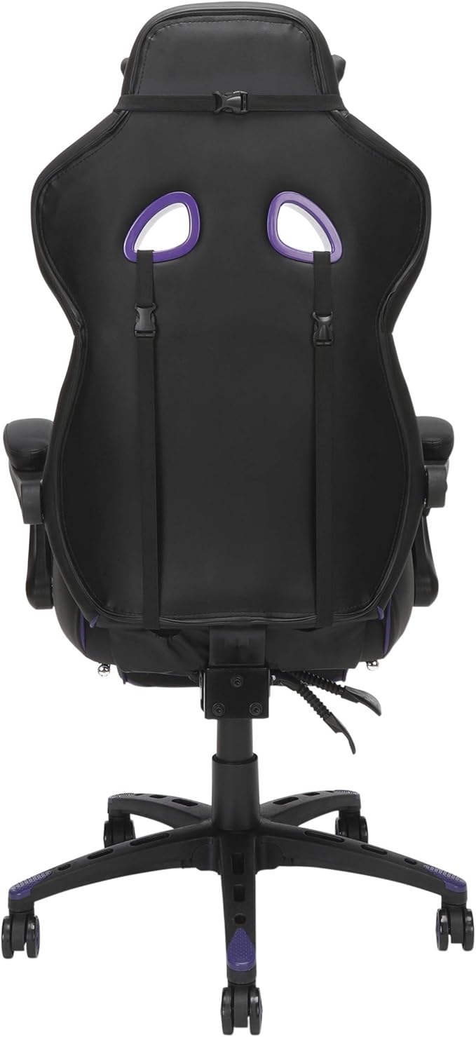 RESPAWN 110 Ergonomic Gaming Chair with Footrest Recliner - Racing Style High Back PC Computer Desk Office Chair - 360 Swivel Adjustable Lumbar Support Headrest Pillow Padded Armrests 2019 Purple