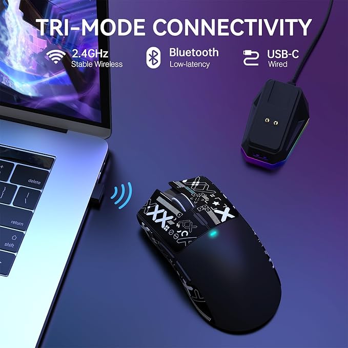 ATTACK SHARK X11 &amp X68 PRO HE Wireless Gaming ComboRapid Trigger Hall Effect Magnetic Switch 8K KeyboardUltra-Light 22K DPI PAW3311 Optical Sensor MouseRGB Backlit Tri-Mode with Coiled Cable-Bl