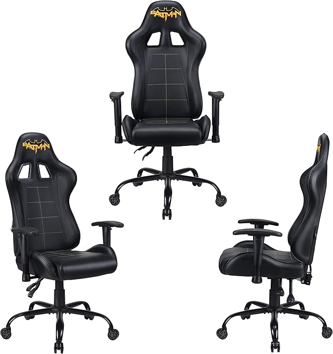 Batman - Official Ergonomic Gamer Chair Adjustable Back and Armrests - Adult Gaming Chair
