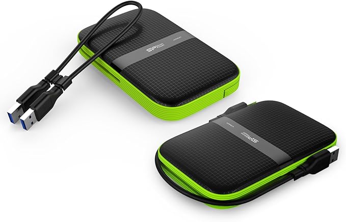 SP Silicon Power 4 TB External Portable Hard Drive Rugged Armor A60 Shockproof Water-Resistant 2.5 Inch USB 3.0 Military Grade Mil-Std-810G &amp IPX4 Black (FBE-SU040TBPHDA60S3KFE)