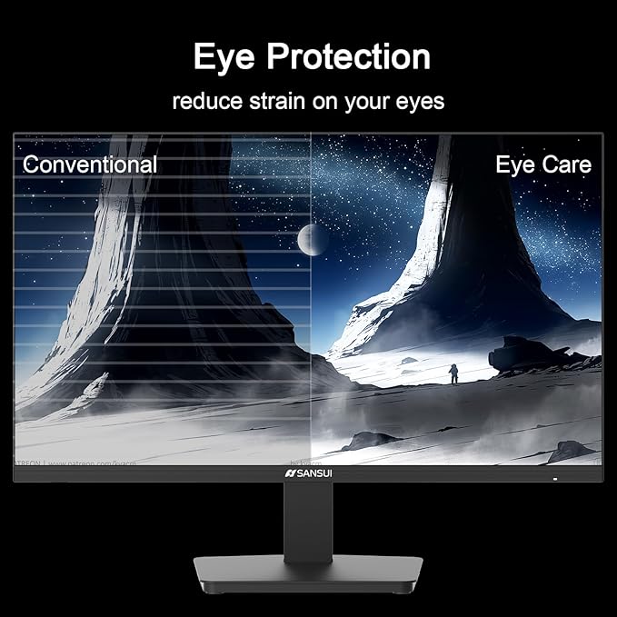 SANSUI 27-Inch IPS Monitor 120Hz Full HD 1920x1080 HDMI and DisplayPort VESA Mountable