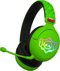 SUBSONIC - Brawl Stars Wireless Gaming Headset with LED and Detachable Microphone. Officially Licensed Gaming Headset Compatible with Consoles PCs Tablets and Smartphones - Green