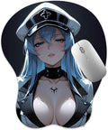 3D Mouse Pad Oppai Mousepad with Soft Gel Wrist Rest Anime Manga Gaming Boob pad Anti-Slip Mouse Mat （ Esdeat 5）