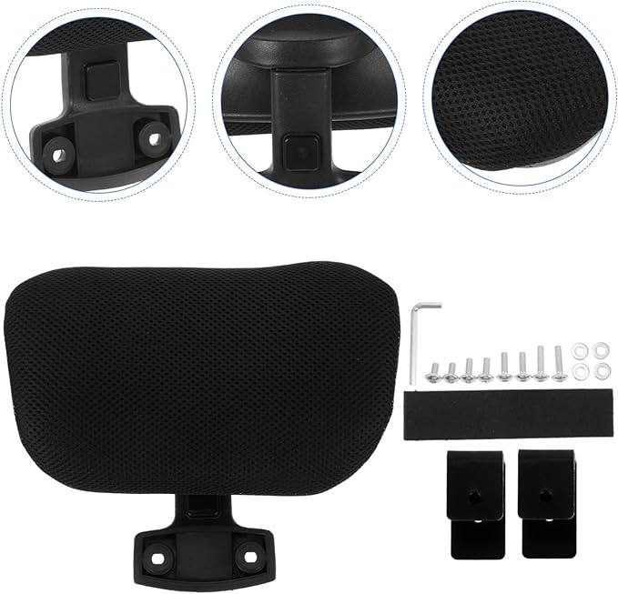 Garneck Office Chair Headrest Retrofit Accessory Adjustable Pillow for High Back Office Chair Neck Protection