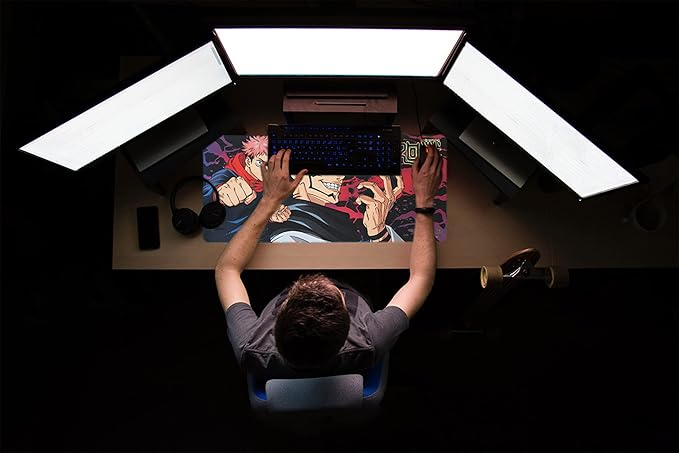 Grupo Erik XXL Mouse Pad - Jujutsu Kaisen Gifts | Gaming Desk Mat 31.5 x 13.8 inches Non-Slip Rubber Mat Keyboard &amp Mouse Mat Large | Gaming Gifts Gamer