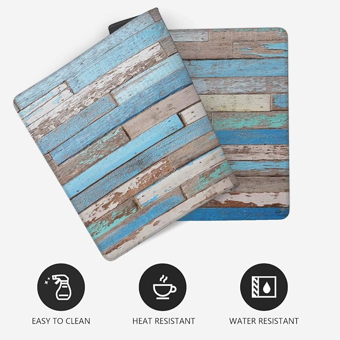 Beach Wood Blue Large Mouse Pad Gaming Mousepad Desk Mat for Desktop Computer Keyboard Waterproof Mouse Mat Desk Pad with Non-Slip Base for Game School Office Home 35.4 x 15.7