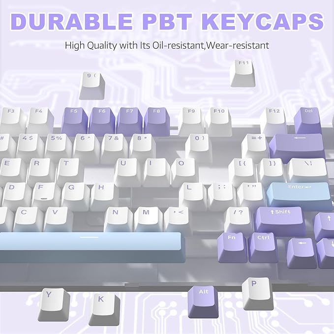 ATTACK SHARK Ajazz Hot Swappable Mechanical Keyboard75% TKL RGB Backlit Wired Gaming Keyboard with Knob ControlPoron FoamSilicon PadGasketNKROPBT Keycaps for Win/MacSea Salt Linear Switch