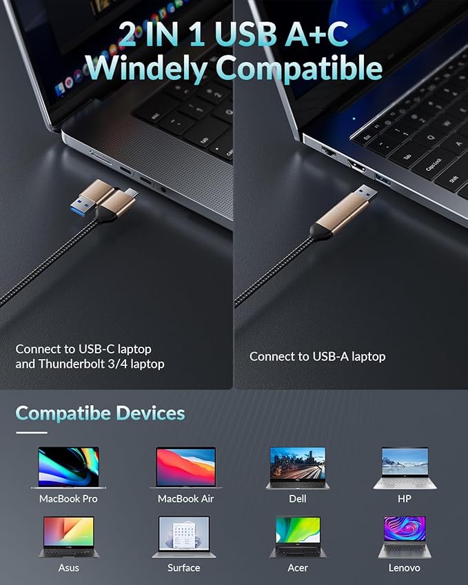 PHIXERO 10 in 1 USB Docking Station Dual Monitor 4K@60HZ for Mac M1/M2 Displaylink Dock with 2 HDMI &amp 2 DP 100W PD 3 USB 3.2Gen2 [10 Gbps] Ethernet Audio Compatible with Thunderbolt Windows