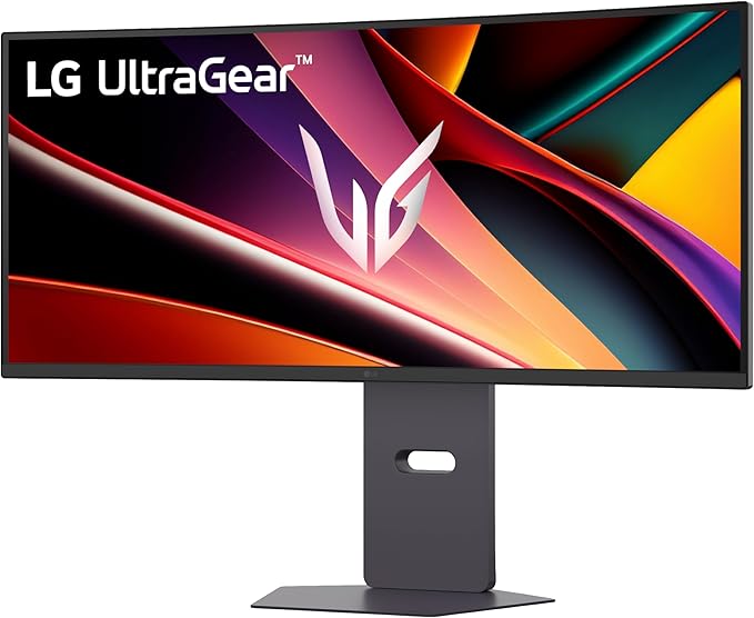 LG 34G600A-B 34-inch Ultragear WQHD (3440 x 1440) Curved Gaming Monitor 160Hz AMD FreeSync Premium HDR10 Built-in Speaker Reader Mode HDMI 2.1 DisplayPort Tilt/Height/Swivel Stand Black