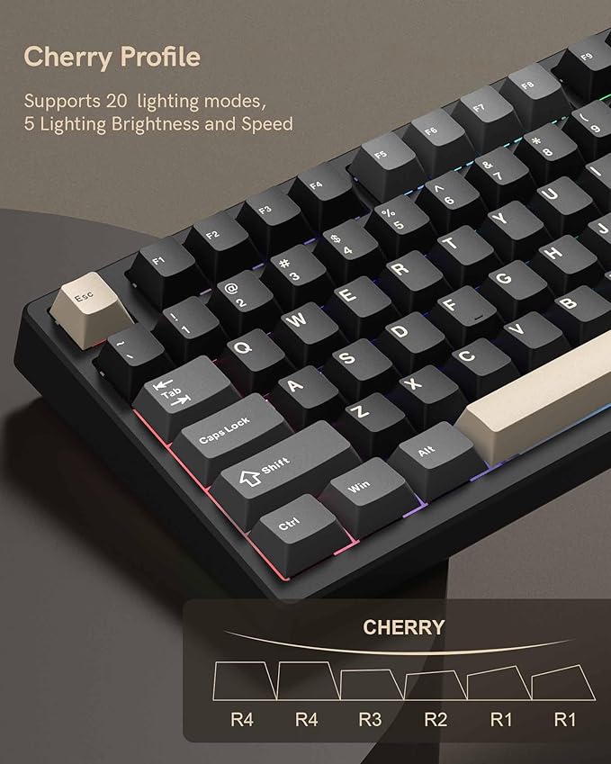 Keymatic M98 Wireless Mechanical Keyboard w/Screen &amp Knob 96% Gaming Keyboard BT/2.4G/USB-C Hot Swappable Custom Gaming Creamy Keyboardwith 8000mAh Battery