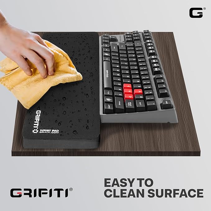 GRIFITI Fat Wrist Pad 24 x 4 x 0.75 Inch Computer or Mechanical Keyboard &amp Mousepad Wrists Rest Keyboards Mouse Trackball or Trackpad Ergonomic Mousepad Support Large Hand Rests Typing Pads
