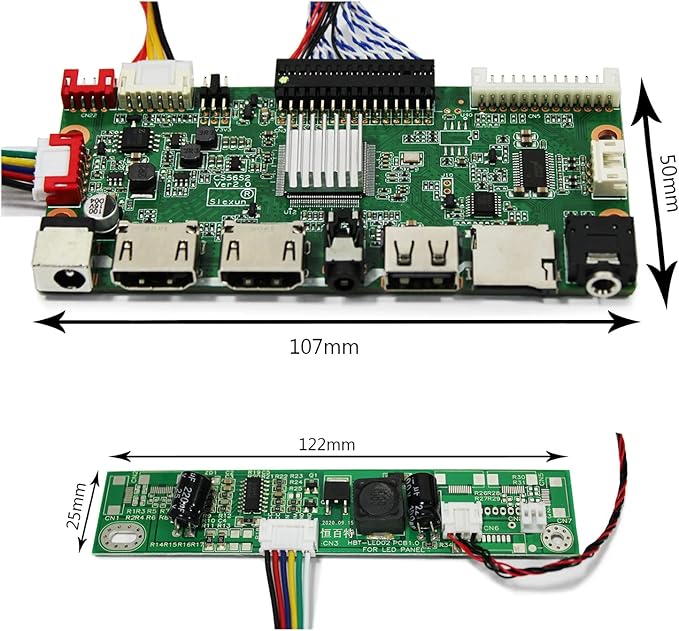 VSDISPLAY 24 24 Inch 1920X360 IPS Stretched Bar Style LCD Screen DV240FBM-NB0 with USB SD AV LCD Controller Boardfor DIY Gaming Cabinet Monitor/Advertising Display Panel/Digital Signage