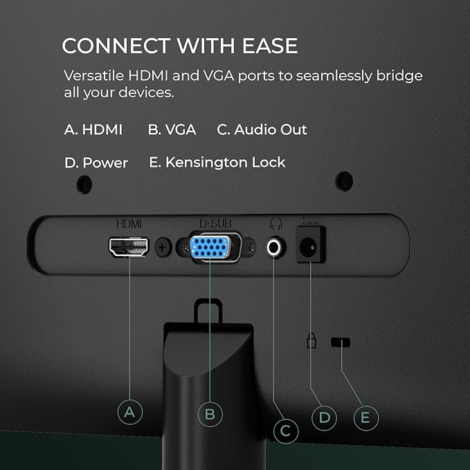 AOC 24B35H3 24 IPS Full HD (1920 x 1080) 120Hz LED Monitor Adaptive Sync VGA &amp HDMI Flicker-Free Low Blue Light HDR Ready VESA Tilt Adjust Eco-Friendly