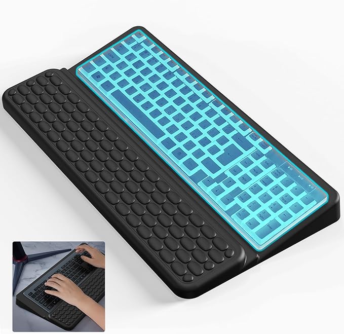 Wrist Rest for Computer Keyboard Keyboard Wrist Rest Ergonomic Keyboards Holder for Easy Typing Working Wrist Pad for Keyboards with Comfortable Wrist Rest for Keyboard Black