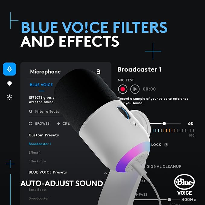 Logitech G Yeti GX Dynamic RGB Gaming Microphone with LIGHTSYNC USB Mic for Streaming Supercardioid USB Plug and Play for PC/Mac - White