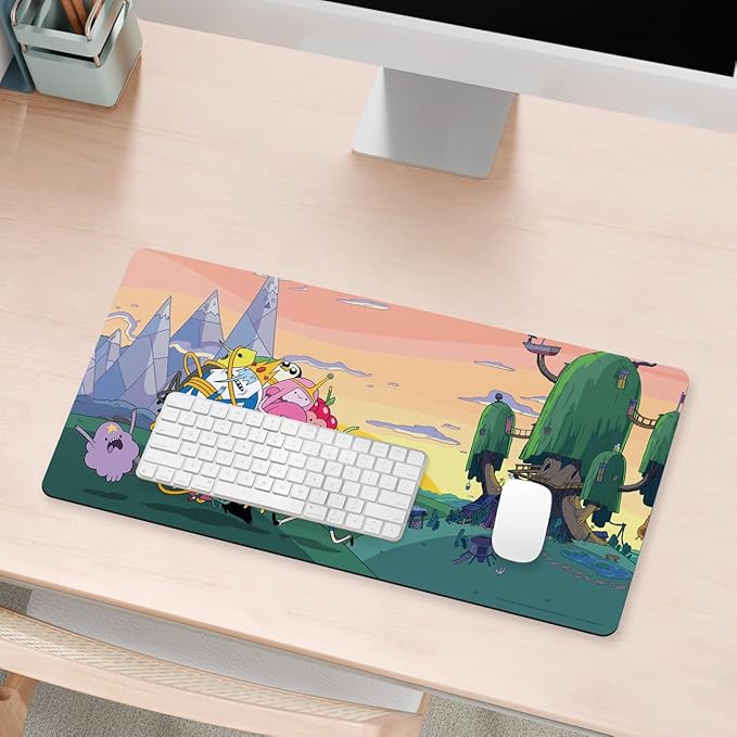 Head Case Designs Officially Licensed Adventure Time Characters Graphics 23.62 x 11.81 x 0.12 inches (600 x 300 mm) - L Gaming Office Desk PC Keyboard Mouse Mat Pad