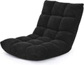 DORTALA Floor Gaming Chair with Back Support 14-Position Adjustable Banana Chair for Adults Foldable Floor Seats for Reading Gaming (Black)