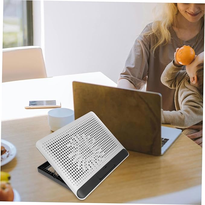 Angoily Gaming Laptop Cooling Pad Aluminum Frame Quiet Laptop Fan Cooler Portable Notebook Cooling Device for 17