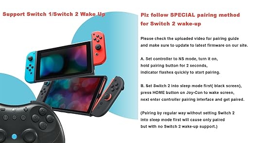 GuliKit Elves 2 Bluetooth Game Controller for Switch/Switch 2 Wake-upPC &amp Android Anti-Drift Hall Effect Joysticks Gamepad1000Hz Polling Rate Gyro &amp TurboProtective Cover Compact for Sma