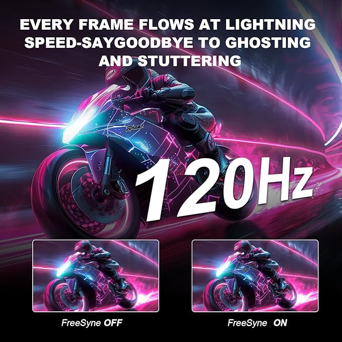 ZZA 49 Curved Gaming Monitor | 49 Inch Screen 5120x1440 Dual QHD 120Hz 1500R 32:9 Ultra-Wide AMD FreeSync 120% sRGB Height Adjustable HDMI 2.1 &amp DisplayPort VESA Mount