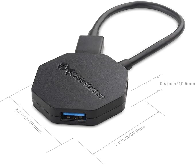 Cable Matters 3-Pack Short USB to USB Extension Cable (Male to Female USB Extender Cable) - 3 ft &amp Ultra Mini 4 Port USB Hub