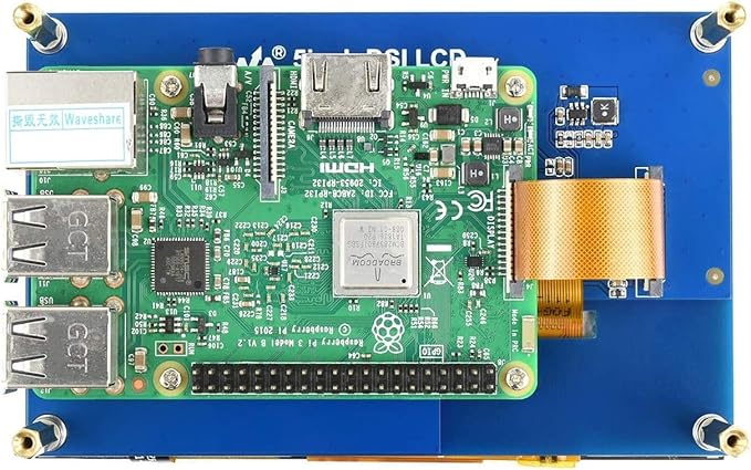 Waveshare 5 Inch Touch Screen for Raspberry Pi DSI LCD Screen Monitor 800×480 Display for Raspberry Pi 4B 3B+ 3A+ 3B 2B B+ A+ CM3/3+ Compatible with Raspbian Ubuntu Kali WIN10 IoT RetroPie