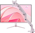 Pixio PX278 Wave Pink 27 inch 180Hz Refresh Rate FHD 1440p Resolution Fast IPS Panel 1ms GTG Response Time Gaming Monitor and PS1S Wave Pink Single Monitor Arm - Fits up to 32 inches and 19.8lbs