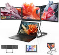 15.6 Triple Laptop Screen Extender 3× FHD 1080P IPS Portable Foldable Triple Monitor USB-C (DP Alt Mode) &amp HDMI Plug n Play Fits 13–17 Laptops Windows/Mac/Android