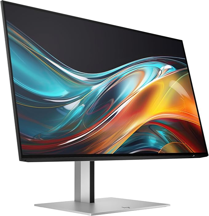 HP Series 7 Pro 724pf 24 FHD IPS Monitor with 5ms Response Time Anti-Glare Flicker Free VESA Mount (100mm) Displayport HDMI Black/Silver (8X530AA#ABA) 2Pack w/DKZ Hub &amp ErgoFlexy Dual Mount