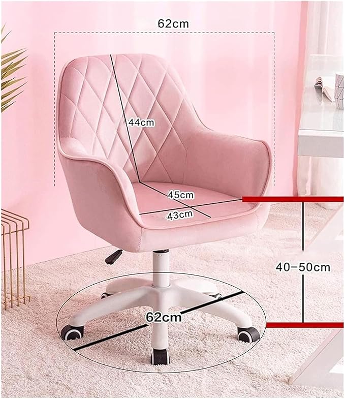 Dining Chairs Swivel Room Chair Ergonomic Swivel Chair Thick Padded Seat Armless Computer Chair Gaming Chair Needed (Color : Brown)